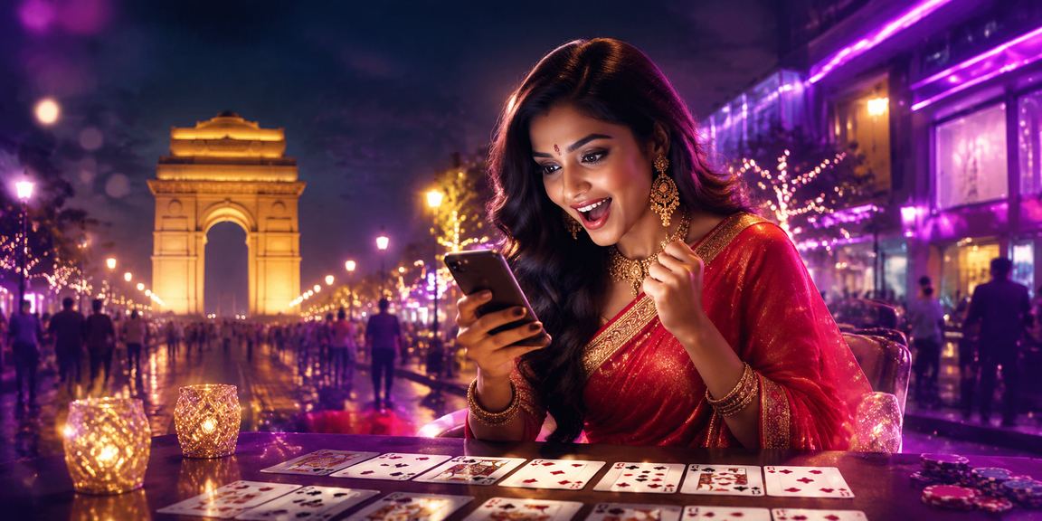 Teen Patti played on mobile device in a Delhi home setting